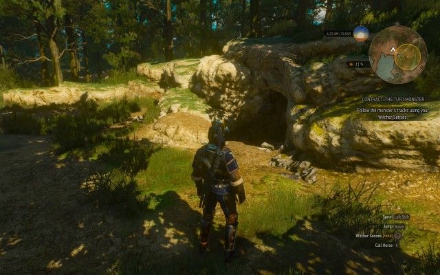 Follow the monster's tracks using your Witcher Senses.
