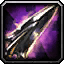Monster - Glaive - 3 Blade Purple - Ethereal, Ethereum (Red Glow)