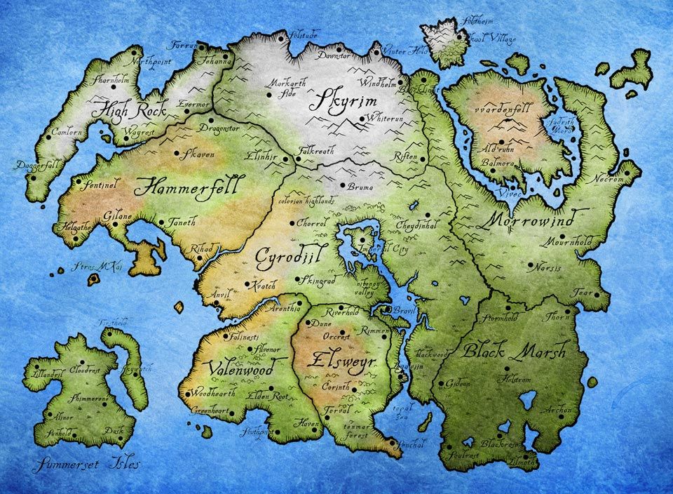 Map of Tamriel