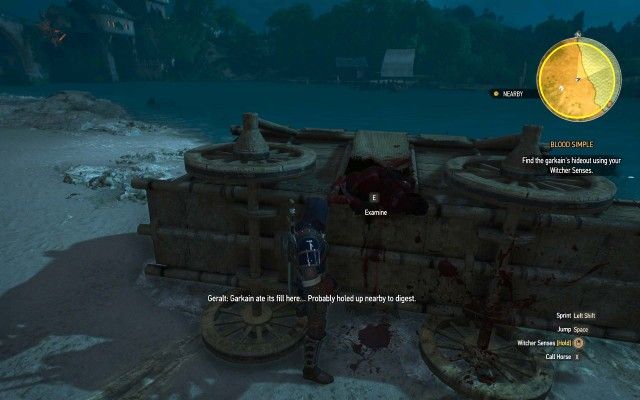 Examine the cart using your Witcher Senses.